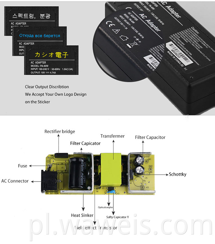 ac 15v 3a power adapter for toshiba laptop